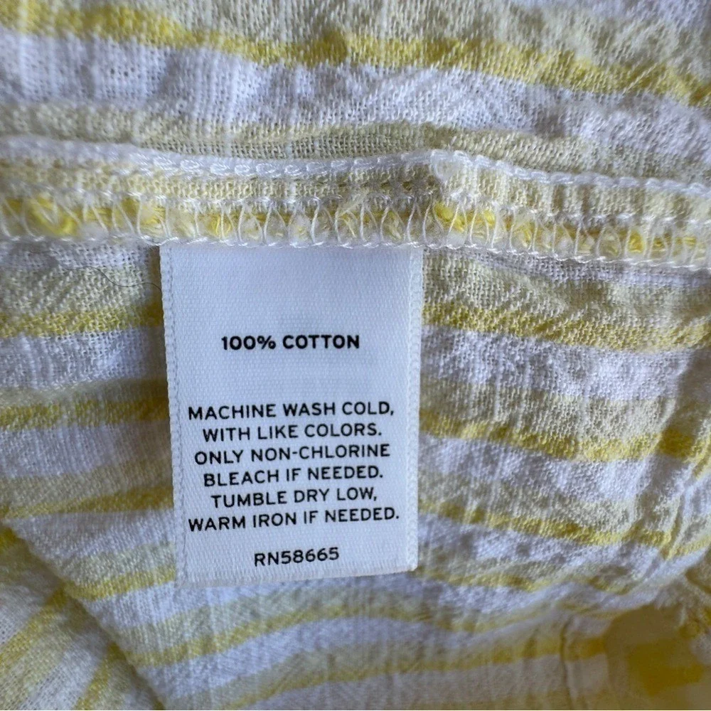 Treasure & Bond Striped‎ Yellow and White Sundress Size Large Child